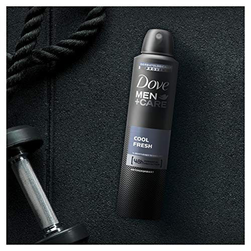 Dove Men + Care Cool Fresh Antiperspirant Deodorant Spray, 48 Hour Powerful Protection, 8.4 Ounce (Pack of 6)