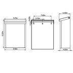 Architectural Mailboxes Designer Galvanized Steel Wall-Mount Mailbox, DVKPBZ0AM, Venetian Bronze, Medium