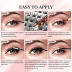 DIY Eyelash Extension Kit, Crislashes Cluster Lashes Kit with 168 PCS 8-16mm Mixed, Thin Band, Lash Bond and Seal, Applicator, Reusable Home Use (KIT 02)