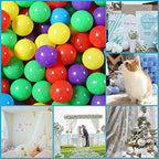 GOGOSO Ball Pit Balls for Toddler, Baby Plastic Playballs Kids Soft Pastel Pelotas Non-Toxic BPA-Free,Mix Color,100 Balls