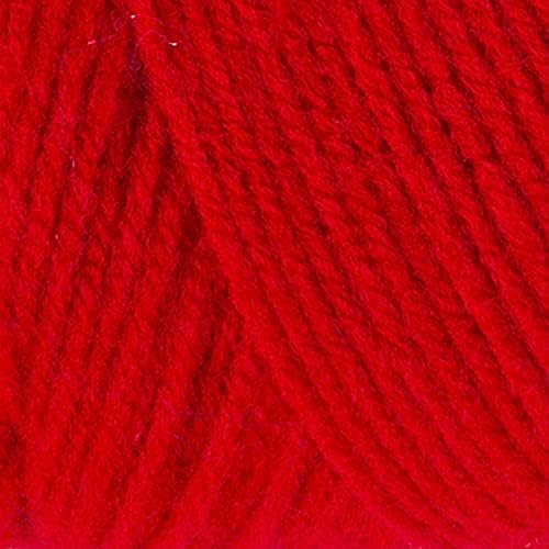 Red Heart Super Saver Hot Red E300-390 (3-Skeins - Same Dye Lot) Worsted Medium #4 Acrylic Yarn for Crocheting and Knitting with Project Bag