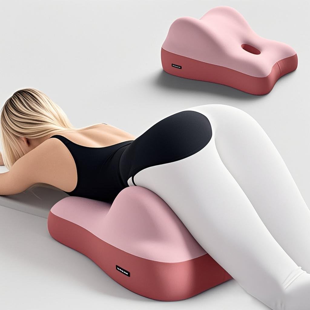 XYHOMECP Multifunctional Slope Pillow,Butt Cushion for Couples Pregnanly Pillow to Read in Bed Waist at Home Sitting,with Memory Sponge,Comfortable and Breathable, Pink,18.9‘’16‘’