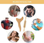2 Pcs Wooden Gua Sha Tools Lymphatic Drainage Tool, Machomby Wood Therapy Massage Tools Manual Gua Sha Tools Anti Cellulite Massage Tool for Gua Sha Massage, Maderotherapy, Body Sculpting