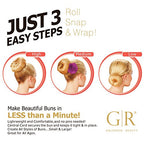 Beauty Small Hair Bun Maker - 2 Pieces Magic Styling Twist Ring Doughnut Chignon for Kids Ballet (Brown)