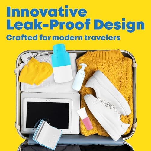 Multi-Size Silicone Bottle Covers for Travel – Leak-Proof Stretchable Sleeves & Safety Clip Locks, Silicone Covers for Travel Toiletries, Bottle Covers for Traveling Essentials