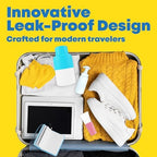 Multi-Size Silicone Bottle Covers for Travel – Leak-Proof Stretchable Sleeves & Safety Clip Locks, Silicone Covers for Travel Toiletries, Bottle Covers for Traveling Essentials