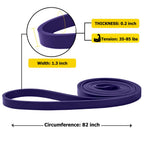 ROSAPOAR Resistance Band Pull up Band Fitness Exercise Bands Natural Latex for Workout Body Stretch Powerlifting Band Fitness Sport Training at Home/The Gym - Purple