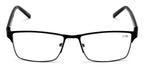 V.W.E. Men Premium Rectangle Metal with Plastic Temple Extra Large Reader - 152mm Wide Frame Reading Glasses (Black, 1.50)