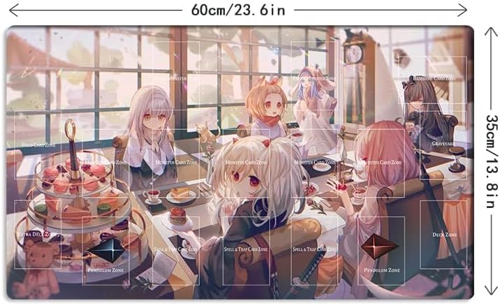 New Playmat Ghost Sisters CCG TCG Trading Card Game Mat with Zones + Free Bag (ZD014-634-A)