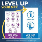 Filtrete 20x20x4 AC Furnace Air Filter, MERV 13, MPR 1900, Premium Allergen, Bacteria & Virus Filter, Electrostatic Air Cleaning Filter, 2-Pack (Actual Size 19.75 x 19.75 x 4.31 in)