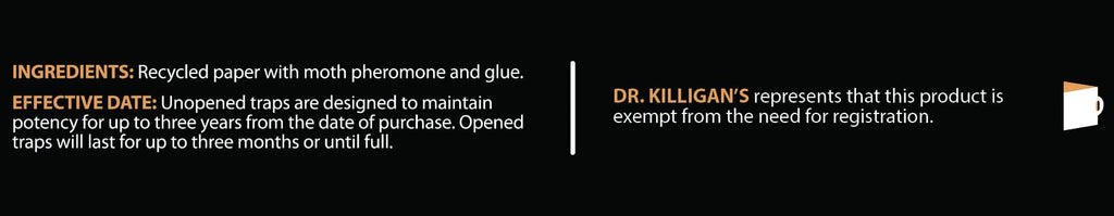 Dr. Killigan's Premium Double Potent Pantry Moth Traps with Pheromones Prime, Sticky Indian Meal Moth Traps for Kitchen, How to Get Rid of Moths in House (6 Pack, Black)