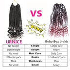 7 Packs 14 Inch Boho Goddess Box Braids Crochet Hair for Black Women (T350#, 14 Inch (Pack of 7))