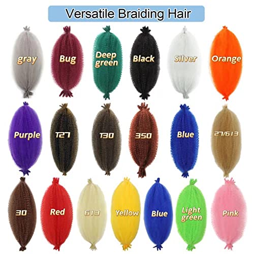 Green Marley Twist Braiding Hair 12 Inch Marley Hair for Faux Locs Butterfly Locs Crochet Hair for Black Women Spring Twist Hair Passion Twist Hair Kinky Curly Braiding Hair Pre Stretched