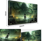 MTG Playmat Size 24x14in Free Storage Bags Non-Slip Backing, Ideal for Card Game Enthusiasts TCG Playmat (Necroslayer-Deck)