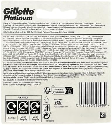 Gillette Double Edge Platinum Safety Razor Blades for Men, Pack of 50 Stainless Steel Refill Blades
