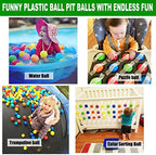 LANGXUN 50 100 200 Soft Plastic Ball Pit Balls for Kids, Gift for Baby Toddler Birthday Christmas, Ball Pit Play Tent, Baby Kiddie Pool Water Toys, Party Decoration