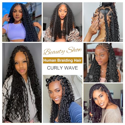 Human Braiding Hair for Boho Braids 100% Human Hair Braiding Hair 100g With 2 Human Hair Bundles For Braiding No Weft Human Braiding Hair for Boho Micro Box Braids