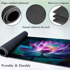 for MTG Game Playmat, for Magic TCG Rubber Play mat,Tabletop Card Playmats with Smooth Surface,Trading Card Inked Game Mat,Battle Game,Colorful Glowing Lotu