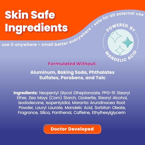 Lume Whole Body Deodorant - Smooth Solid Stick - 72 Hour Odor Control - Aluminum Free, Baking Soda Free and Skin Loving - 2.6 Ounce (Pack of 3) (Soft Powder)