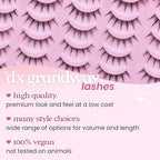 Anime Lashes Korean Japanese Look Like Asian Natural Look False Eyelashes Manga Lashes Mink Wispy Fluffy Spiky 3D Volume Eyelashes Pack Cosplay Fake Eyelashes Individual Cluster 5 Pairs X009 by dxg