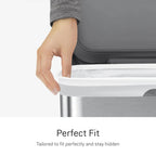 simplehuman Code G 100 Count Custom Fit Liners, Drawstring Kitchen Trash Bags, One-by-One Mess-Free Dispense, Extra Thick & Double Seamed, 50% PCR Plastic, 30 Liter / 8 Gallon, White