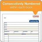 Adams Packing Slip Book, 3-Part, Carbonless, 5-9/16 x 7-5/16 Inches, 50 Sets per Pad (T5082),White/Canary/Pink
