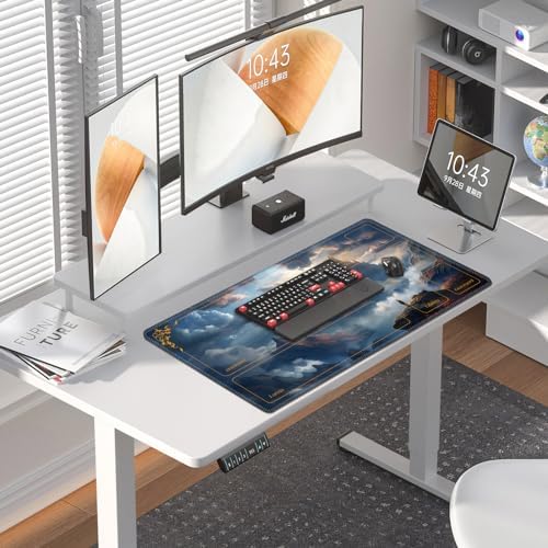 DEGDFSGR for MTG Playmat with Zones 24 x 14 inches for TCG Playmats Non-Slip Rubber Base Commander Play Mat for Magic The Gathering Playmat Iorcana Trading Card Game, High Mountains & Sea of Clouds