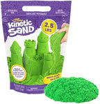 Kinetic Sand, 2.5lbs Green Play Sand, Moldable Sensory Toys for Kids, Resealable Bag (Packaging May Vary), for Ages 3 and up