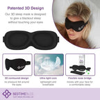 Eye Mask for Sleeping | Sleep Mask Men/Women Better Than Silk Our Luxury Blackout Contoured Eye Masks are Comfortable - This Sleeping mask Set Includes Carry Pouch and Ear Plugs (Lavender)