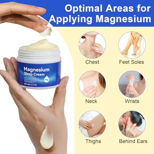 Magnesium Lotion - Topical Magnesium Oil for Feet with Vitamin E - Organics Magnesium Body Butter for Promotes Deep Relaxation, Soothes Muscle Tension, Enhances Overall Well-Being