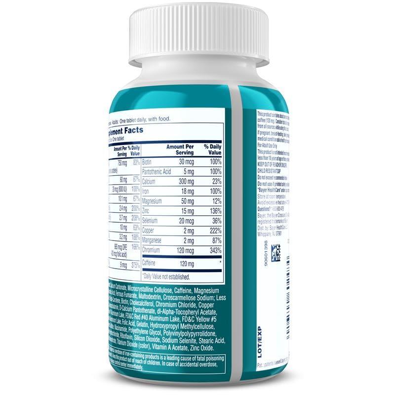 One A Day Women's Active Metabolism Daily Essential, Multivitamin for Women, Metabolism Support, Vitamins for Women with All 8 B-Vitamins, Vitamin D, Magnesium & More,120 Count