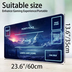 for MTG Game Playmat, for Magic TCG Rubber Play mat,Tabletop Card Playmats with Smooth Surface,Trading Card Inked Game Mat with White Zones,Battle Game,Snow Mountain Moon