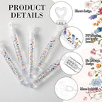 120 Count Wedding Mini Bubble for a Wedding Wands Bulk Heart Bubble Wand for Guests Send Off Party Supplies Valentine Anniversaries Celebration (Wild Flower)