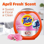 Tide Power PODs + Downy Laundry Detergent Pods, 57 Count, Soft Boosters + April Fresh