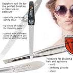 3 Swords Germany - Brand Quality 4 Piece Manicure Pedicure Grooming kit Set Tweezers File Clipper Fashion Leather case in Gift Box, Made by 3 Swords
