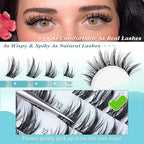 Wispy Lash Clusters Natural DIY Lash Extension Manga Spiky Cluster Eyelash Extension CD Curl Eyelash Clusters 10-16MM Individual Lashes Cat Eye Look by Newcally