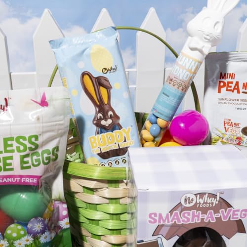 Vegan, Gluten Free Bunnies (2 Pack) Chocolate Candy Filled Easter Tubes | Dairy Free Chocolate Easter | Milk, Nut, Soy and Sesame Free by No Whey Foods