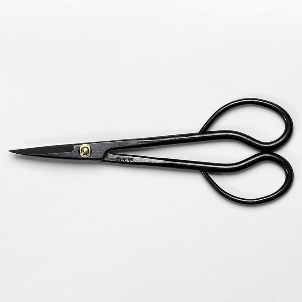 Wazakura Satsuki Bonsai Scissors, Made in Japan 7 inch (180 mm), Japanese Bonsai Garden Tools, Hasami Pruning Shears - Satsuki Style, Black