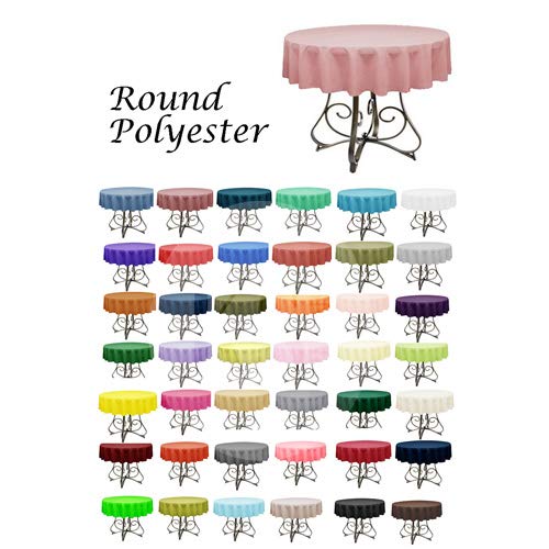 KS Linens Round 72-Inch Polyester Tablecloth - Available in Over 45 Colors, Ideal for Restaurants and Versatile Event Overlays Choose from Classic White, Elegant Black, and More! (Plum)