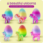 Dan&Darci Unicorn Hatching Surprise Eggs for Kids - 6 Pack - Grows 600% - Unicorn Toys for Girls Age 3-8 - Birthday Gift Ideas and Party Favors for 3+ Year Old Girl - Gifts for Ages 3 4 5 6 7 8 Years