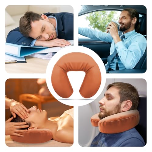 HOINCO Massage Face Cradle Cushion，Universal Headrest Face Rest Neck Head Cushion for Massage Chairs Spa Bed.(Coffee)