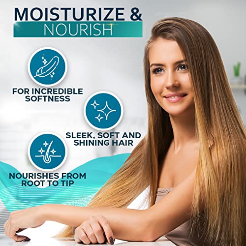 BELLISSO Biotin Hair Thickening Serum for Men and Women - Intense Strengthening Treatment Product with Natural Botanical Oil Blend to Help Boost Thin Hair - Repair Thinning Hair 2 Fl Oz (60ml)