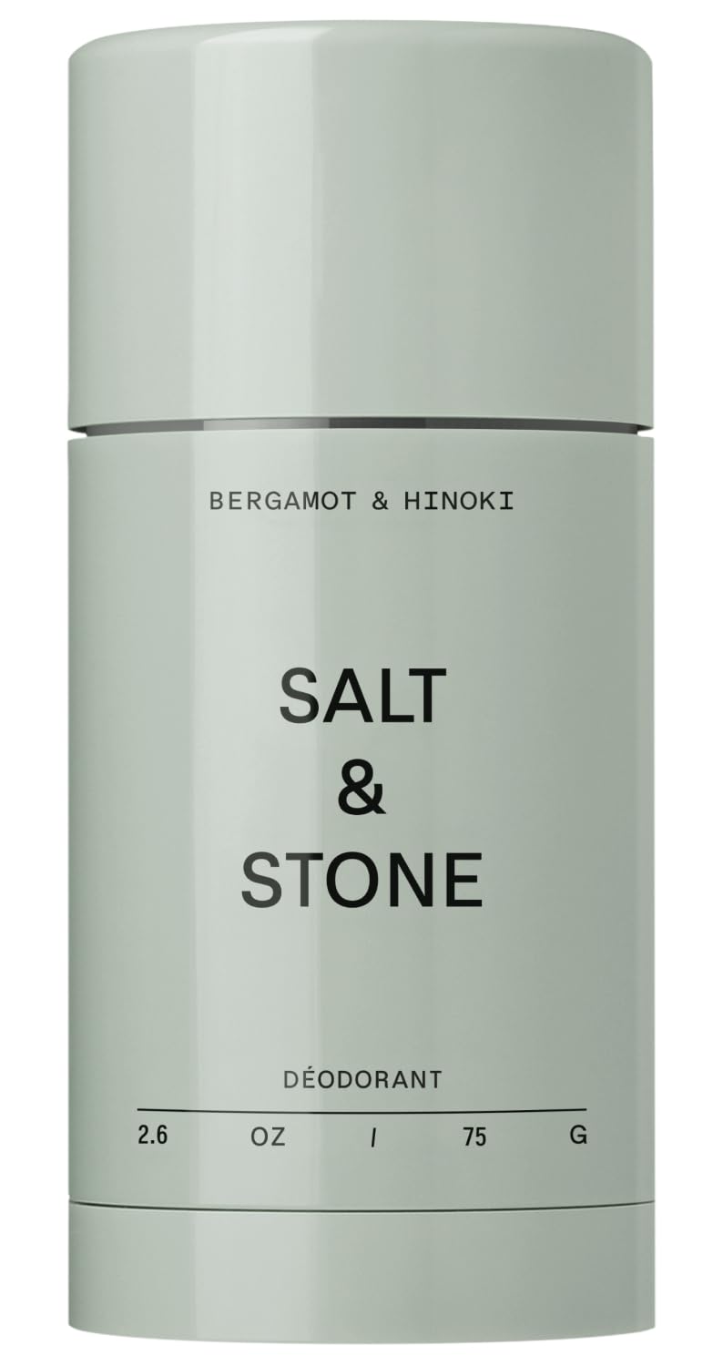 Salt & Stone Aluminum-Free Deodorant, Women & Men Bergamot & Hinoki 2.6 oz