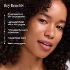 COOLA Organic Rosilliance BB Cream With SPF 30, Tinted Moisturizer Sunscreen & Foundation, Dermatologist Tested, 1.5 Fl Oz