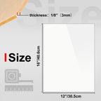 KINLINK 12x16 Plexiglass Sheets 1/8 inch Thick - 3mm White Cast Acrylic Sheet, Plastic Board Polycarbonate Sheet for DIY Project, Craft, Table Top, Acrylic Sign and Wedding Invitation 2 Pack