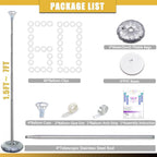 GIMCALO Balloon Column Stand Kit Set of 4, 7ft Height Adjustable Balloon Arch Kit with 2 Ballon Garland Strip, Metal Telescopic Pillar Balloon Stand, Birthday Party, Graduation, Halloween Decorations