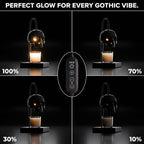Nomnu Skull Candle Warmer Lamp, Black Spooky Gothic Decor w/Timer & Dimmer