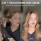 Thermal Brush 1.5", Thermal Round Curling Brush with 2 Settings, Long Lasting Universal Voltage Heated Curling Iron for All Hair, Tourmaline Ceramic, Negative Ion Technology, Rose Gold