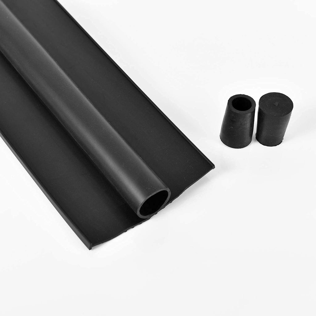 BOWSEN Garage Door Bottom Seals Weatherproof Weather Stripping Threshold Buffering Sealing High Performance EPDM Rubber Resistance Gasket Black 1/4 Inch T-End, 10FT Long