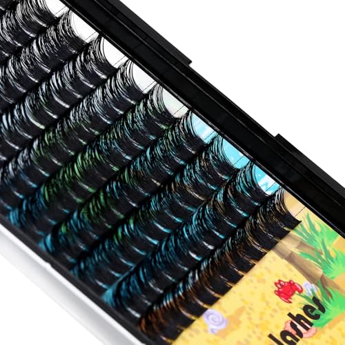 Dedila120Pcs 8-20mm Available Handmade D Curl Wide Stem Individual False Eyelashes Cluster Eyelash Extensions Dramatic Look Volume Eye Lashes Set Home DIY Lashes (18mm)